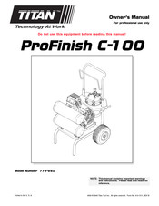 Titan ProFinish C-100 Manual Del Proprietário