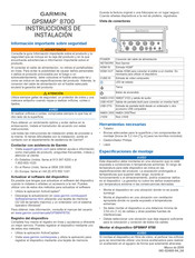 Garmin GPSMAP 8700 Instrucciones De Instalación