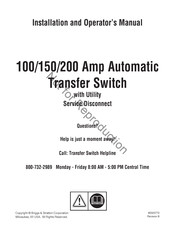 Briggs & Stratton 200 Manual De Instalación Y Operador