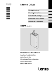 Lenze E84AZESR Serie Instrucciones Para El Montaje