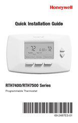 Honeywell RTH7500 Serie Guía De Instalación Rápida