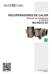 mundoclima MU-RECO 1000 EC-VCO2 Manual De Instalación E Usuario