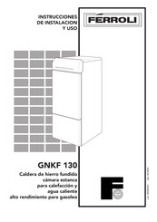 Ferroli GNKF 130 Instrucciones De Instalacion Y Uso