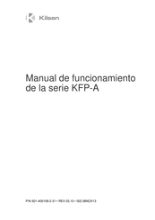 Kilsen KFP-AF2-SCFB-S Manual De Funcionamiento