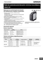 Omron K8AK-VW3 Manual De Instrucciones