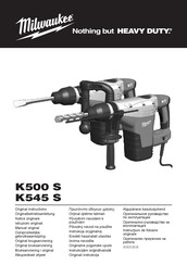 Milwaukee K500 S Manual De Instrucciones