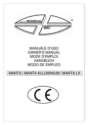 Nuova Mondial Mec MANTA LX Modo De Empleo