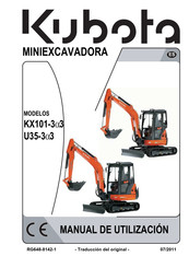 KUBOTA KX101-3 3 Manual De Utilización