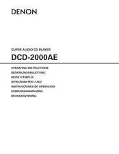 Denon DCD-2000AE Instrucciones De Operación