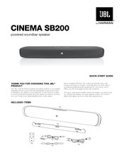 Harman JBL CINEMA SB200 Guia De Inicio Rapido