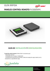 must-solar PV3000MPK Guia De Instalacion Y Configuración