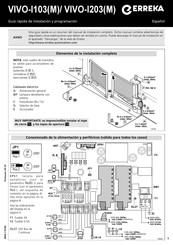 Erreka VIVO-I103M Guía Rápida De Instalación Y Programación