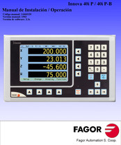 Fagor Innova 40i P-B Manual De Instalación, Operación