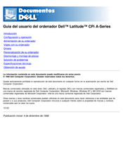 Dell Latitude CPi A-Serie Guia Del Usuario