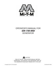 Mi-T-M GEN-1700-iMS0 Manual Del Operador