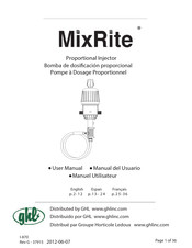 GHL MixRite Manual Del Usuario