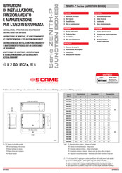 Scame ZENITH-P Serie Instrucciones De Instalación, Funcionamiento Y Mantenimiento Para El Uso En Condiciones De Seguridad