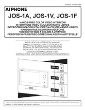 Aiphone JOS-1F Manual De Instalación Y Operación