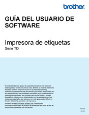 Brother TD -2020 Guia Del Usuario De Software