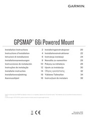 Garmin GPSMAP 66i Powered Mount Instrucciones De Instalación