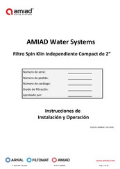 amiad Spin Klin Compact 2 Instrucciones De Instalación Y  Operación