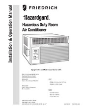 Friedrich Hazardgard SH15 Serie Instrucciones Para Instalación