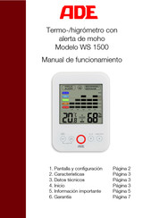 ADE WS 1500 Manual De Funcionamiento