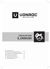 VONROC S CS501DC Traducción Del Manual De Instrucciones Original