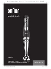 Braun MultiQuick 9 MQ 9027X Manual Del Usuario