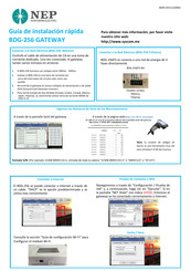 NEP BDG-256 Guía De Instalación Rápida