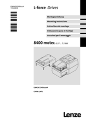 Lenze L-force E84DGDVB 4 Serie Instrucciones Para El Montaje