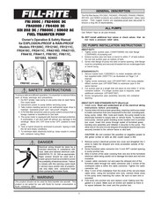 FILL-RITE FR610C Manual D’utilisation Et De Sécurité