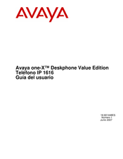 Avaya one-X 1616 Value Edition Guia Del Usuario