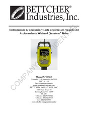 BETTCHER INDUSTRIES Whizard Quantum Instrucciones De Operación