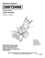 Craftsman 247.88190 Manual De Instrucciones