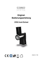 CASO DESIGN CR3X Acid Etched Manual Del Usuario