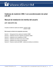 VibroSystM LIN-361-7I-3/30 Manual De Instalacion De Interfaz Del Usuario