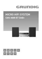 Grundig CMS 4000 BT DAB+ Manual De Instrucciones