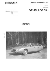 CITROEN VEHICULOS CX 1979 Manual De Reparaciones