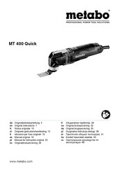 Metabo MT 400 Quick Manual Del Usuario