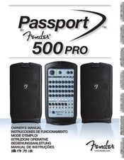 Fender Passport 500 PRO Instrucciones De Funcionamiento