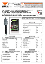 Cardin Elettronica 205/BLi924 Manual Del Usuario