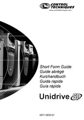 Control Techniques UNIDRIVE SP1201 Guía Rápida