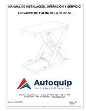 Autoquip 35 Serie Manual De Instalación, Operación Y Servicio