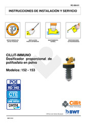 BWT Cillit 152 Instrucciones De Instalación Y Servicio