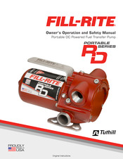 Tuthill Fill-rite Portable RD Serie Manual De Operación Y Seguridad Del Propietario