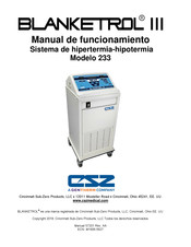 Gentherm CSZ BLANKETROL III 233 Manual De Funcionamiento