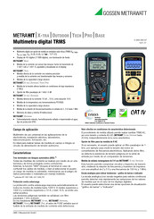 Gossen MetraWatt METRAHIT Pro Guía Rápida De Inicio