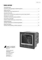 Camille Bauer SINEAX AM1000 Instrucciones De Seguridad