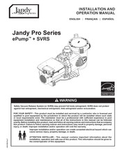 Jandy ePump Pro Serie Manual De Instalación Y Operación